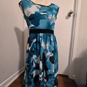 Aqua Floral Rick's Dress